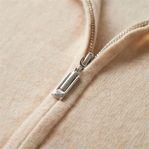 Men's Wool Sweater Vest Zipper Half Turtleneck Sleeveless Cardigan Vest3