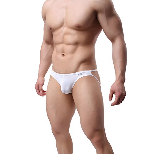 MuscleMate® Hot Men's Thong G-String Men's Comfort Underwear Jockstrap Men's Hot Undie (M, White) - Image 3