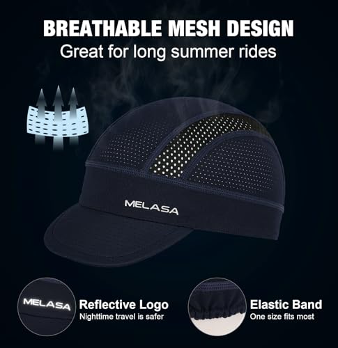 MELASA Cycling Cap, Cooling Skull Cap Helmet Liner with Sun