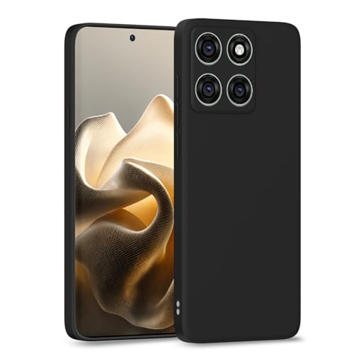 Image of Outlouders Back Cover for Motorola Moto Edge 60 Pro 5G | Camera Protection | Durable Soft Matte Silicone Bumper Case (Black)