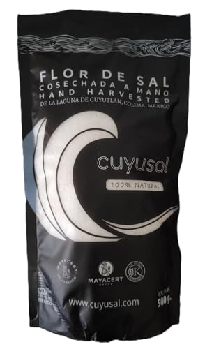Probióticos, Flor de Sal - CUYUSAL - 100% orgánica, artesanal, natural y gourmet - Certificación Kosher y Mayacert - 500 gramos