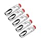 5Pcs Schwein Wasser Nippler Edelstahl Automatisches Tier Trinker Werkzeug Einfach zu bedienen und Fütterung Bewässerung Set Rote Kappe Entenschnabel Schwein