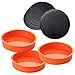 A Baker and Cook Juego de 3 Piezas, Molde Redondo de Silicona para Hornear Tartas de 18,42x3,8 cm, Incluye 5 Bases Circulares de Cartón Laminado Parafinado para Tartas