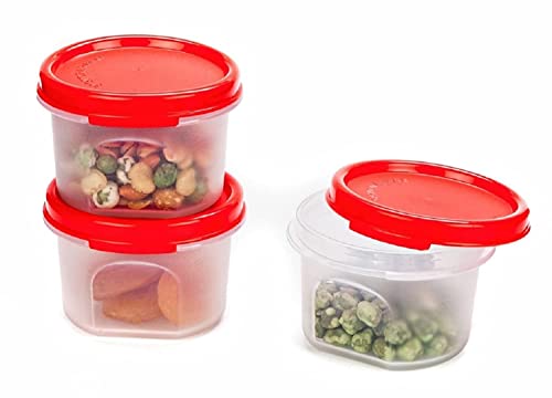 SIGNORA WARE Modular Round Plastic Container Set | 200Ml*3 | Set/...