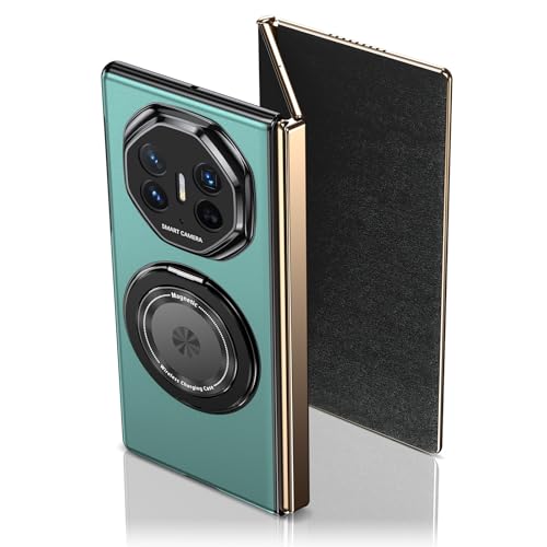 FLURIKA Magnetic for Huawei Mate XT Case with Ring Holder, Camera Protection Slim Thin Hard PC Kickstand Magnet Shockproof Protective Case, Green