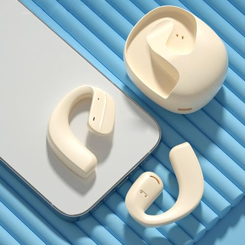 Image of H585 OWS Ear Wireless Earbuds with Display | ENC Mic for Crystal-Clear Calls | 30hr Playtime with Type-C Fast Charging | BT5.3 Gaming Bluetooth Earphones | (White)