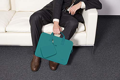 Image of Hseok Laptop Sleeve 13.3-14 inch Case with Small Pouch, Neoprene Computer Bag Compatible with MacBook Neo /Pro 14 M5 /M4 /M3 /M2 /M1, Mac Air /Pro 13.3, XPS 14 and Most 13-14 inch Notebooks,D02E01