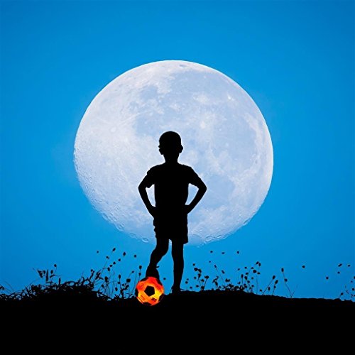 光るサッカーボール 5号球 選べる3カラー NIGHTMATCH ナイトマッチ LED ライトアップ サッカーボール フリースタイル フットサル オレンジ/ブラック 【空気入れポンプ、予備電池付】 9枚目