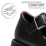AOSPHIRAYLIAN Womens Mary Janes Shoes Round Toe Platform Ankle Strap Chunky Heel Pink Uniform Dress Shoes - Image 4