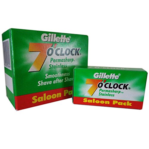 Gillette 7'O Clock Permasharp Shaving Blades - 50 Blade Saloon Pack