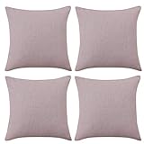 LEINENOPTIK KISSENBEZUG - Größe: 40x40 cm. Menge: 4 Stück in einer Packung. Dieser Kissenbezug enthält keine Einlagen. ideal für Sofakissen, Sesselkissen, Sitzkissen, Schlafzimmer, Wohnzimmer, Büro, Bett, Auto, Innen- oder Außenkissenbezüge sind.