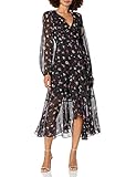 GUESS Women's Eco Long Sleeve Darcelle Maxi Dress, Whimsy Floral Print Black, 0