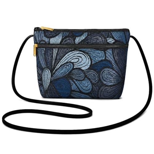 Image of Danny K. Women's Tapestry Zipper Purse Crossbody Handbag, Adjustable Cord, Handmade in USA