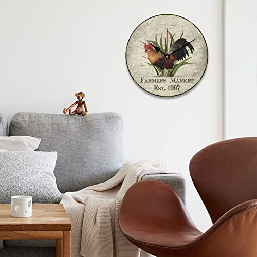 Horloge murale silencieuse au mécanisme sans tic-tac style shabby chic