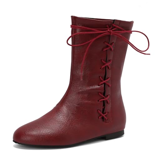 Bottes Médiévales Vintage et Plates pour Finir Votre Costume Cosplay Sans Douleur