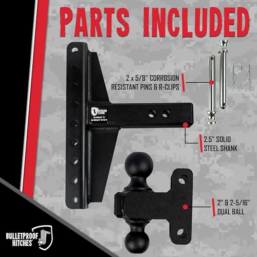Image of Bulletproof 2.5 inch Heavy Duty 4 inch & 6 inch Offset Hitch