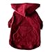 Ellie Dog Wear Zip Up Adventure Dog Hoodie with Hook & Loop Pockets and Adjustable Drawstring Hood - XXS to XXL - Multiple Colors - Comfortable & Versatile Dog Hoodies (Maroon, L)