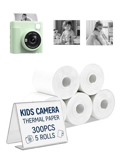 toergy 5 rollos de papel térmico autoadhesivo para niños | Impresión HD y libre de BPA | Compatible con TIATUA X2 | Pegatinas fotográficas para manualidades y álbumes de recortes