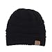 Yourstyle USA Trendy Warm Chunky Soft Stretch Cable Knit Slouchy Beanie (One Size, Black)