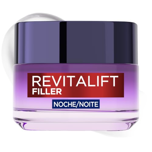 L'Oréal Paris Revitalift Filler Crema de Noche con Ácido Hialurónico, 50ml