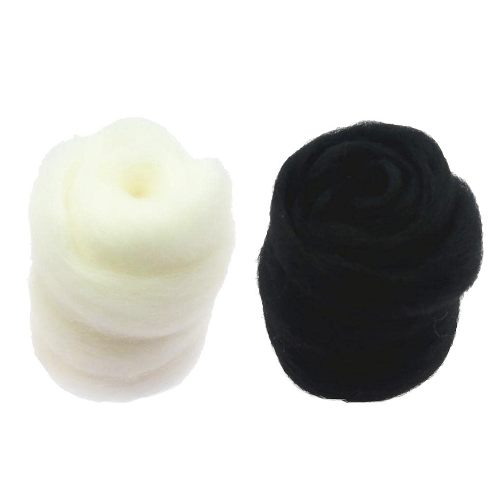 2pcs 10g Wool Roving Fiber Hand Crafts for Doll Handmade Craft Crafts | Needlecrafts & Yarn | Spinning & Felting | Roving Wool & Fibers