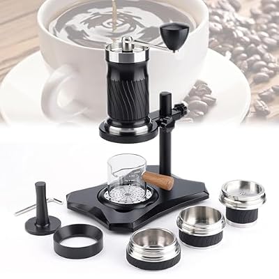 Portable Manual Coffee Machine, Variable Pressure 9-12 Bar, Hand Crank for 30 Seconds, 100ml Water Tank, Ideal for Outdoor Travel, Easy to Use