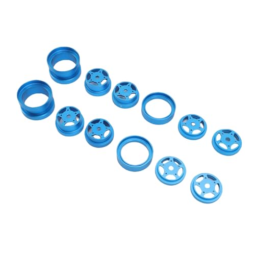 Moyeux de roue en alliage pour voiture RC bleu finition premium
