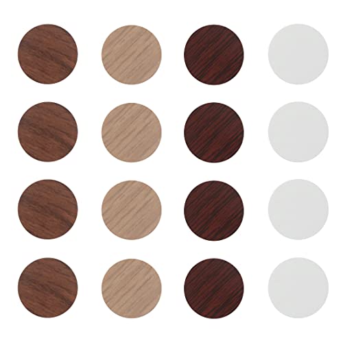 REQAG 216 Pièces Capuchons Autocollants pour Vis Auto-Adhésifs Ø21mm Capuchons Autocollants pour Meubles pour Armoires Murales Vis de Bureau Réparation de Meubles