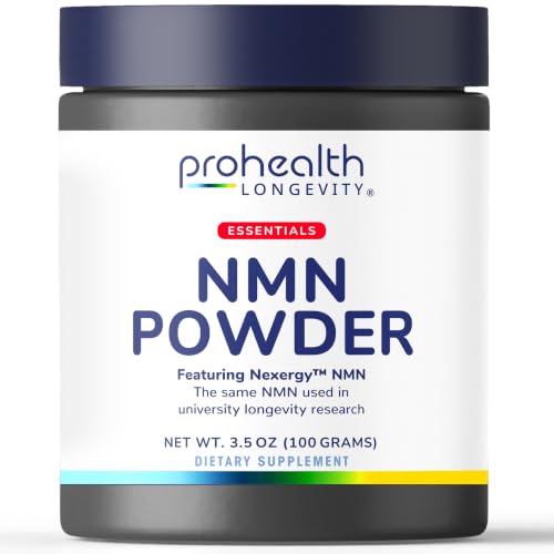 ProHealth Longevity Essentials NMN Powder (100 Grams) - Featuring Nexergy NMN Powder Supplement NAD+ Precursor Dietary Supplement Cellular Health Metabolism Support
