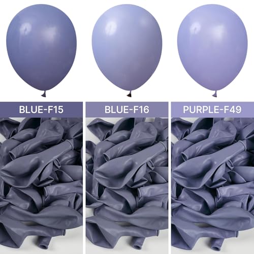 Image of PartyWoo Dusty Purple Balloons 50pcs Lavender Lilac Boho Neutral Color | 12 Inch Balloons for Graduation Bridal Shower Wedding Engagement Cat Tornado Theme Birthday Party Decorations Purple-F49
