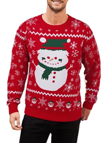 Atforna Weihnachtspullover Herren Ugly Christmas Sweater...