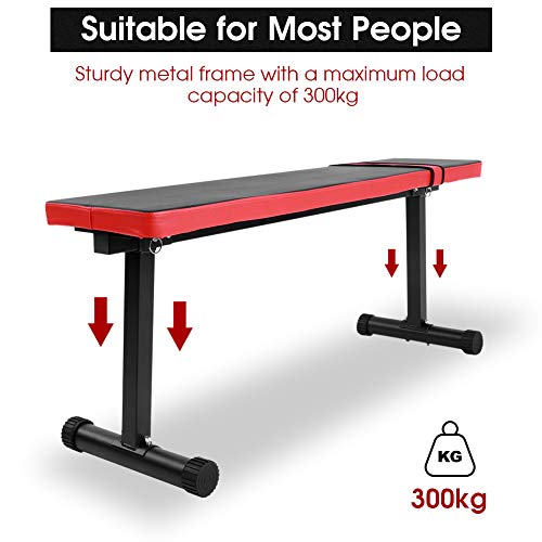 Halterbank Platte fitnesskruk, zware structuur Fitnesskruk Gewichthefkruk Platte kruk Apparatuur voor krachttraining thuis 114 x 33 x 47 cm - Image 5