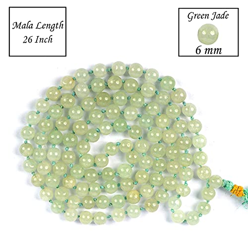 Image of Reiki Crystal Products Natural Reiki Feng-Shui Mala Necklace 6 mm Crystal Stone 108 Bead Jaap Mala for Men and Women