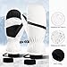 Hotfiary Winter Ski Mittens for Men Women, Waterproof Thermal Snow Mittens with Inside Fleece Lining, Windproof Touchscreen Ski Gloves with Anti-Slip PU Palm and Zipper Pocket for Snowboarding