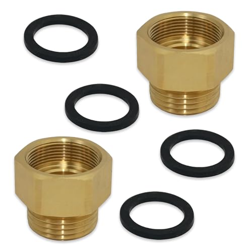 Stitokg 2-Pack Premium Hose Bib Adapter with Washers, 1-1/16