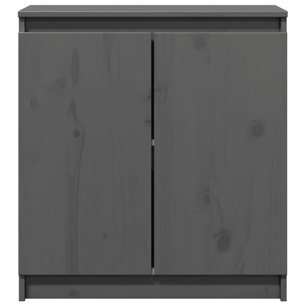 Armoire d'appoint grise 60 x 36 x 65 cm en bois massif de pin avec tiroirs, buffet, salon, penderie, commodes et buffets