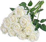 Realista para Tocar y Ver: Esta rosa artificial impresiona con su exquisita artesanía y apariencia realista, cada pétalo de la flor artificial está cuidadosamente elaborado, las rosas artificiales tienen un toque delicado, tanto en la textura como en el color de los pétalos. Transición, al igual que las rosas reales. , podrás sentir el romance y la belleza de la naturaleza en tu hogar.