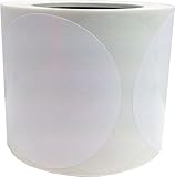 White Color Coding Labels for Organizing Inventory 4 Inch Round Circle Dots 500 Total Adhesive Stickers On A Roll