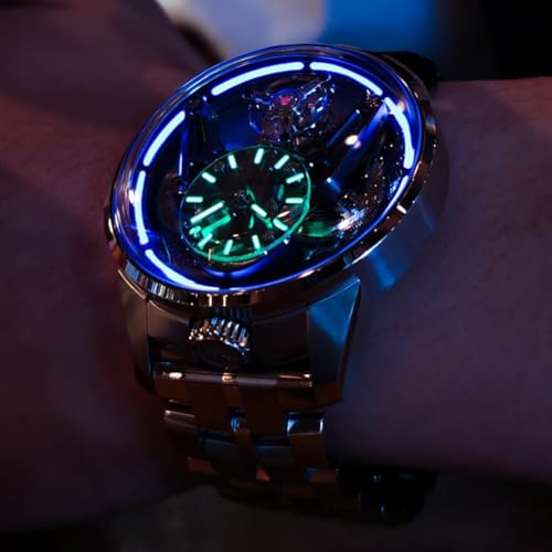 Image of OLEVS Automatic Mens Watch Self Winding Stainless Steel Gold Watch for Men