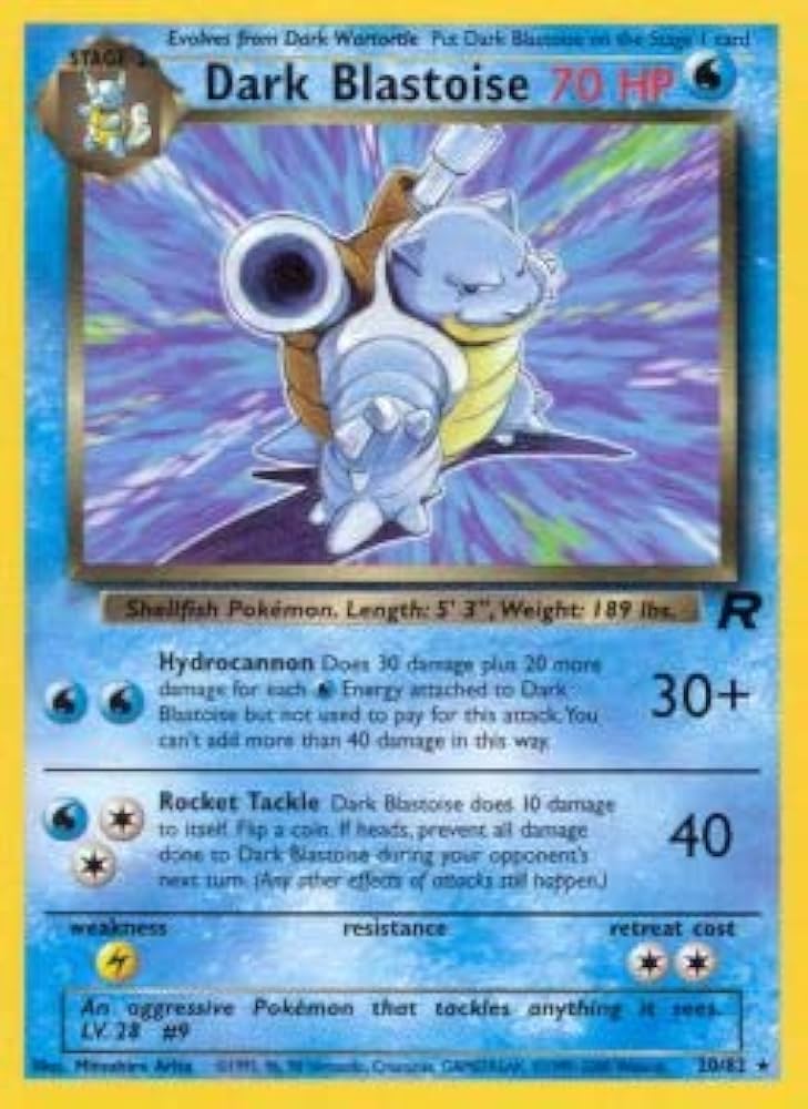 Amazon.com: Dark Blastoise 20/82 Rare Team Rocket : Toys & Games