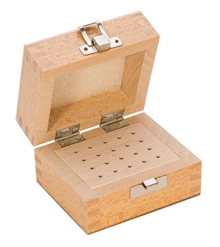 Wooden Bur Box with 20 Holes 3/32