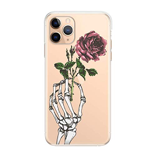 FancyCase Compatible with iPhone 11 Pro-New Cool Pattern Soft Silicone Protective iPhone 11 Pro Clear Case (Skeleton Rose) FancyCase Compatible with iPhone 11 Pro-New Cool Pattern Soft Silicone Protective iPhone 11 Pro Clear Case (Skeleton Rose)