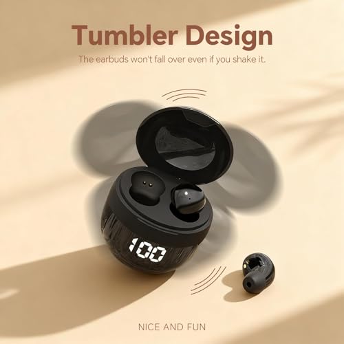 Image of Invisible Mini Earbuds Wireless Bluetooth, Low Profile Micro Smallest Tiny Discreet Hidden Earbuds for Work, Small Headphones, Invisible Sleep Wireless Earphone IPX5 Waterproof for Small Ear Canals