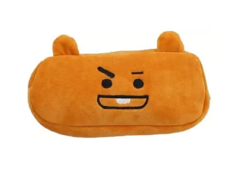 Awestuffs Pencil Pouch Soft Toys for Children, Kids Pencil Box and Cosmetic Pouch for Girls | Multi-Functional | Birthday Return Gifts (Shooky BTS)-image-11