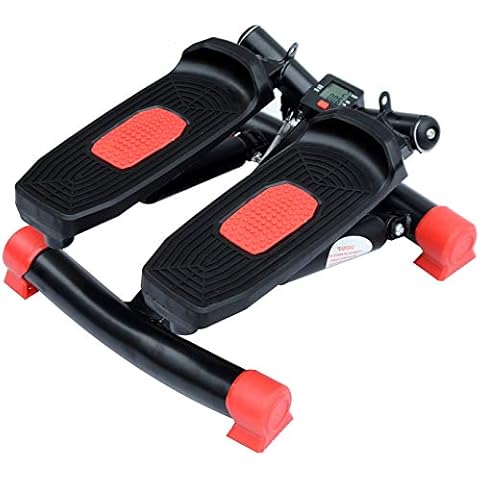 Luebel® Mini Stepper Gym Exercise Leg Thigh Toning Workout Fitness Stair Arm Cord Training Machine (Red) Cover