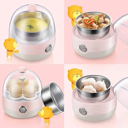 Egg Boiler Egg Boiler, Egg Cooker, Smart Mini Electric Egg Poacher With Auto Shut-Off, Measuring Cup Included, BPA Free, 5 Capacity, Pink