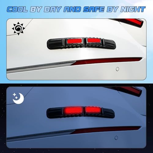 Image of Janvitha Car Bumper Safe Guard Strip, Universal Front Rear Bumper Protector Anti-Collision Anti-Scratch for All Cars and Trucks (2 * 1 Red)