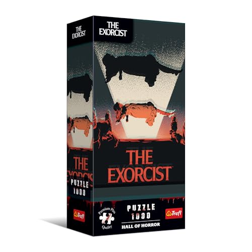 Trefl Premium Plus Quality - Hall of Horror Puzzle: L'Exorciste – 1 000 pièces, Une série Empreinte d'horreur et d'atmosphère Sombre, pour Les Adultes et Les Enfants âgés de 14 Ans et Plus