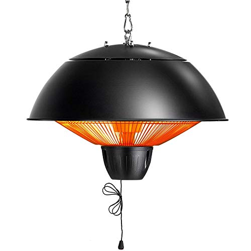 DUXIUYING Calentador de Patio eléctrico, Calentador de Patio de Techo al Aire Libre, Calentador de balcón Negro, Impermeable 47.5 * 47.5 * 28CM