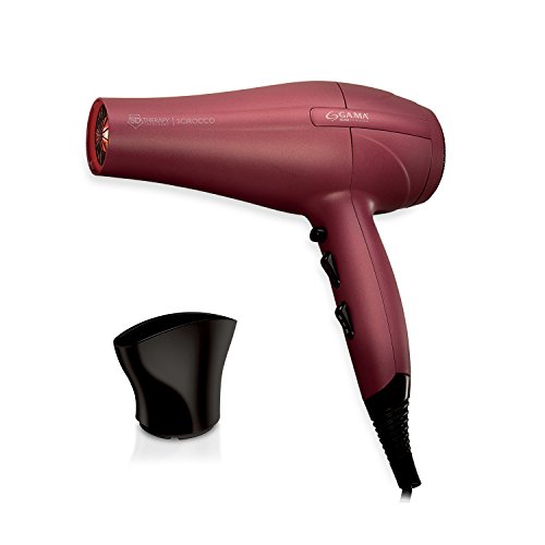 GA.MA Scirocco Halogen 5D Rojo 2200 W - Secador de pelo (CC, Rojo, 2,5 m, 2200 W, 220-240 V, 230 mm)